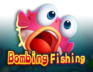 Tela do jogo Bombing Fishing com explosões e peixes coloridos.